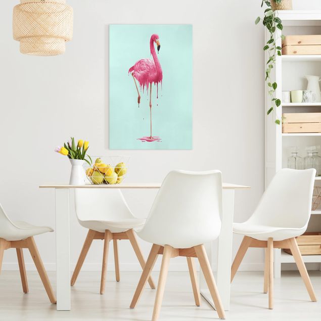 Canvas birds Melting Flamingo