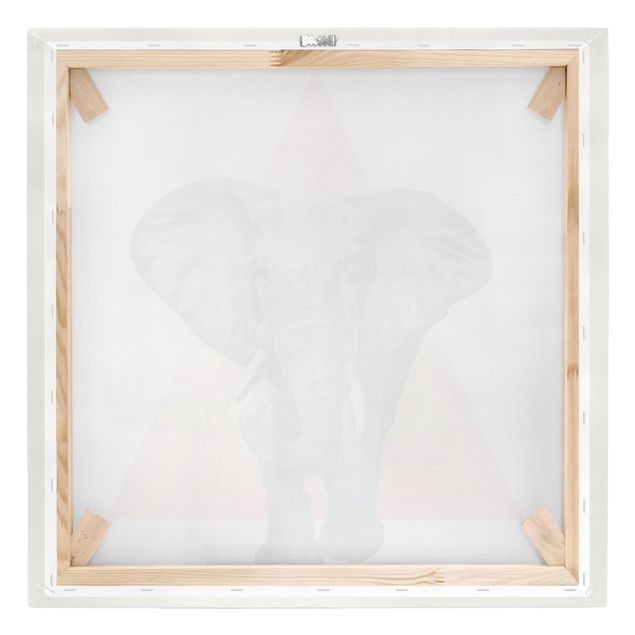 Prints animals Illustration Elephant Front Triangle Painting