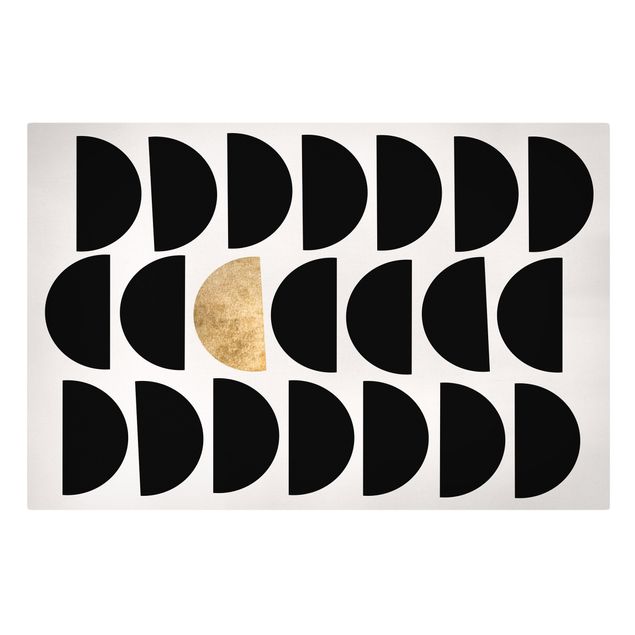 Prints black and white Geometrical Semicircle II