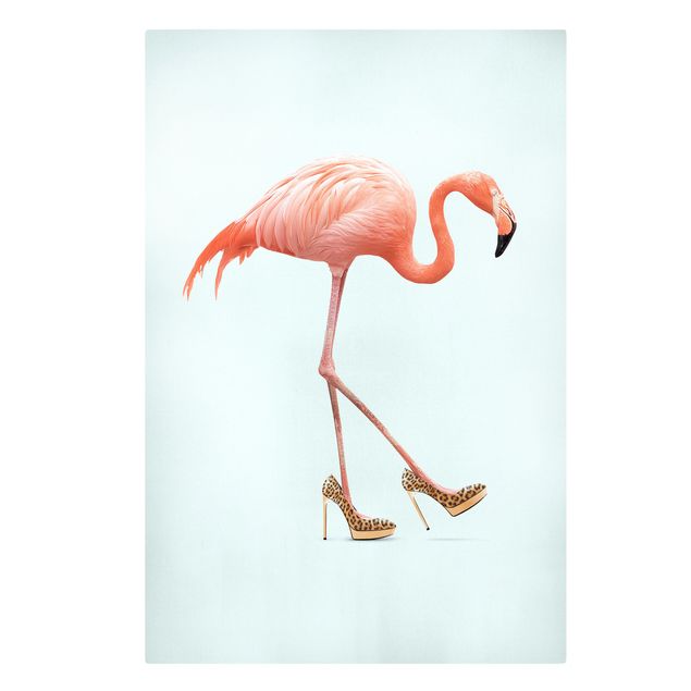Prints animals Flamingo With High Heels