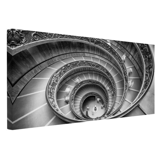 Black and white canvas art Bramante Staircase