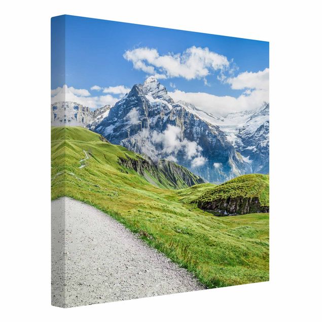 Mountain canvas art Grindelwald Panorama
