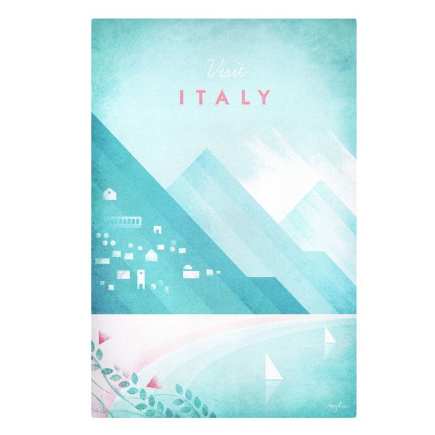 Canvas mountain Travel Poster - Italy