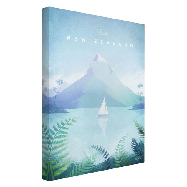 Mountain canvas wall art Travel Poster - New Zealand