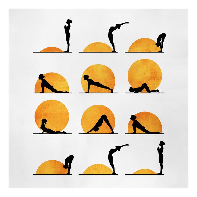 Modern art prints Yoga -  Sun Salutation