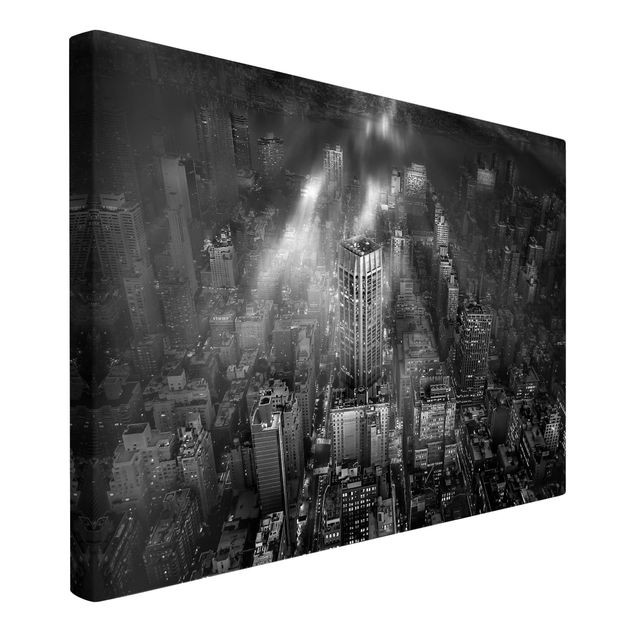 Wall art black and white Sunlight Over New York City