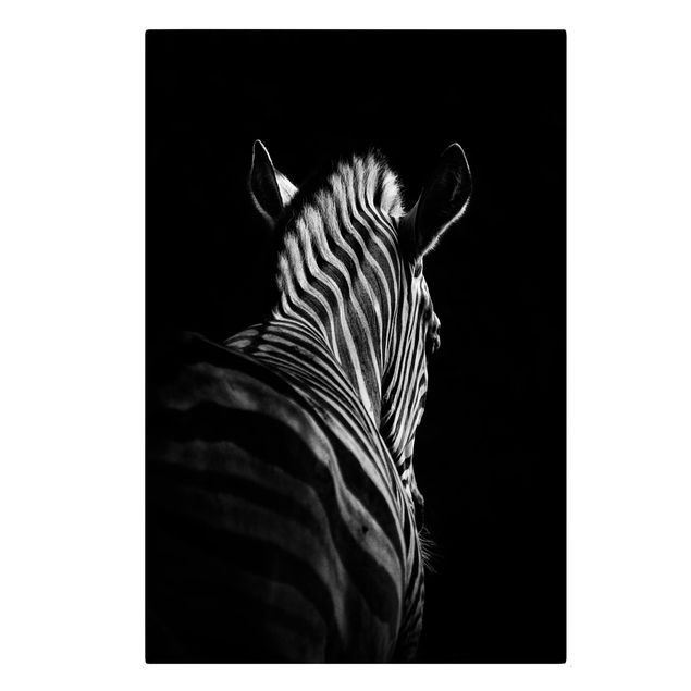Animal wall art Dark Zebra Silhouette