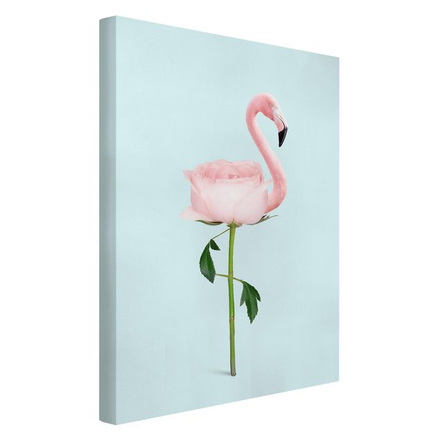 Art posters Flamingo With Rose
