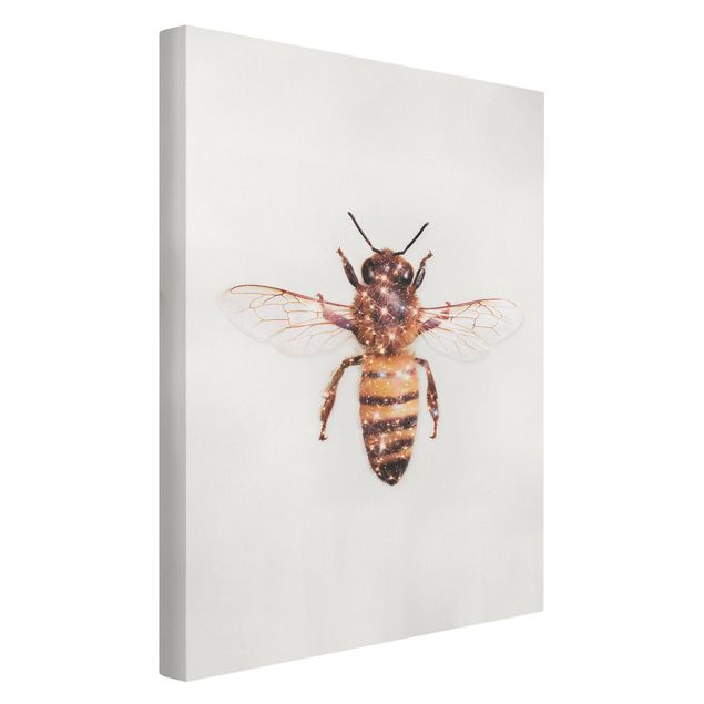 Animal canvas Bee With Glitter