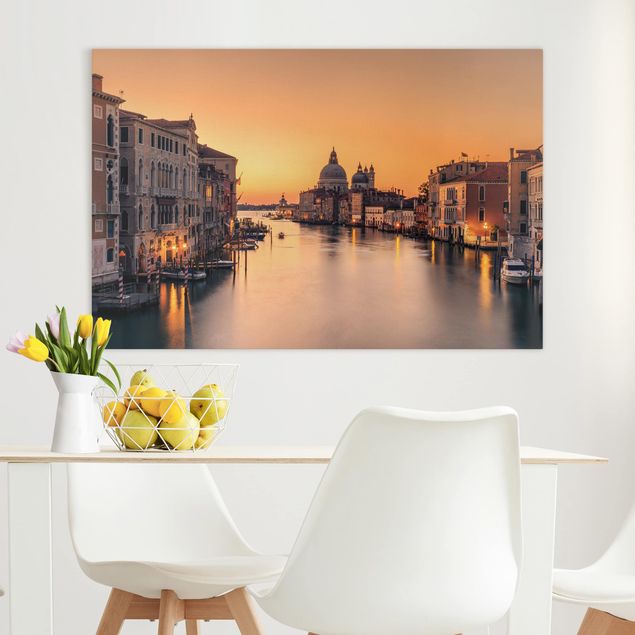 Canvas sunset Golden Venice