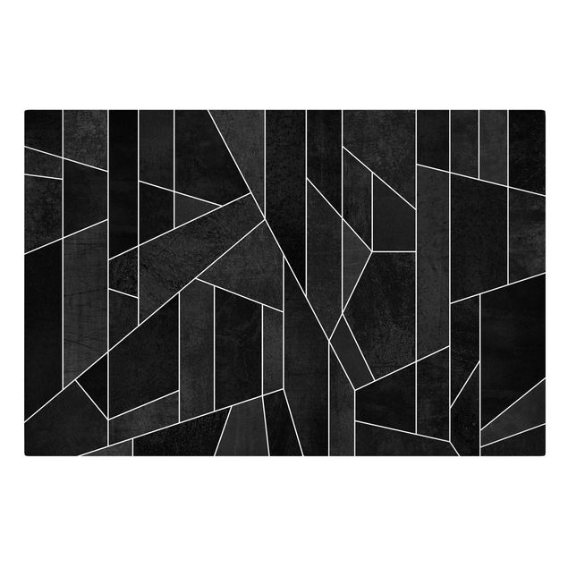 Black art prints Black And White Geometric Watercolour