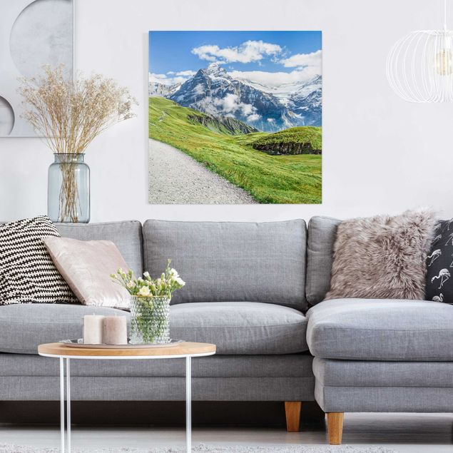 Mountain art prints Grindelwald Panorama