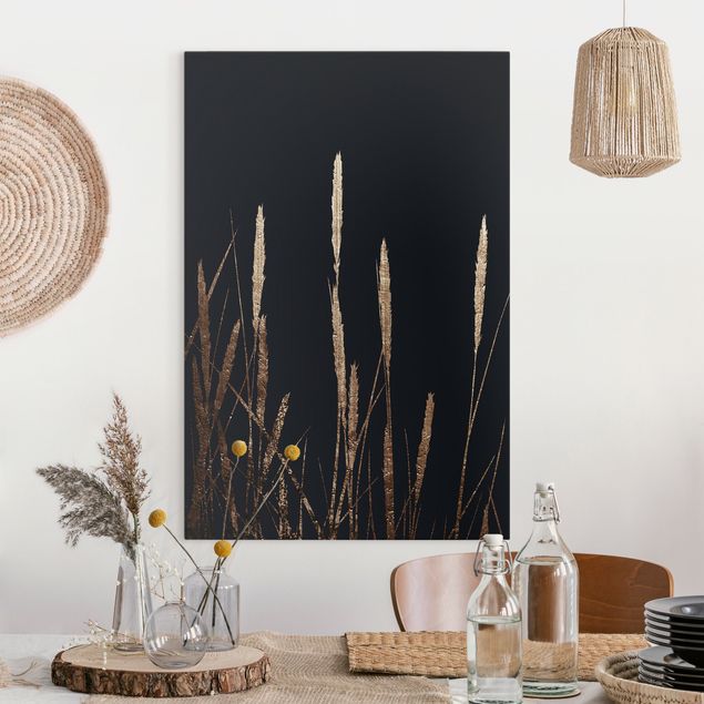 Canvas prints grasses Graphical Plant World - Golden Reed