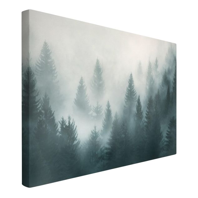Modern art prints Coniferous Forest In Fog