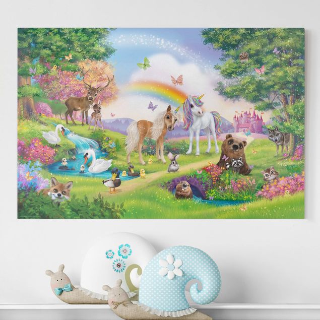 Kids room decor Enchanted Forest With Unicorn