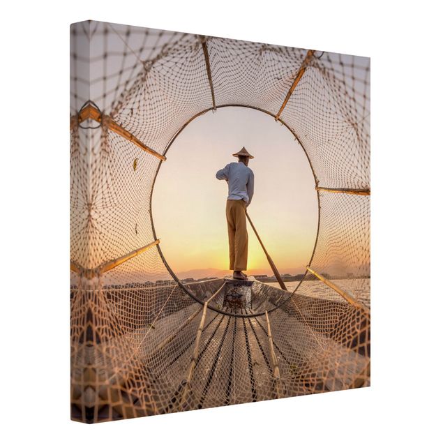 Canvas prints Asia Intha Fischerman In The Morning