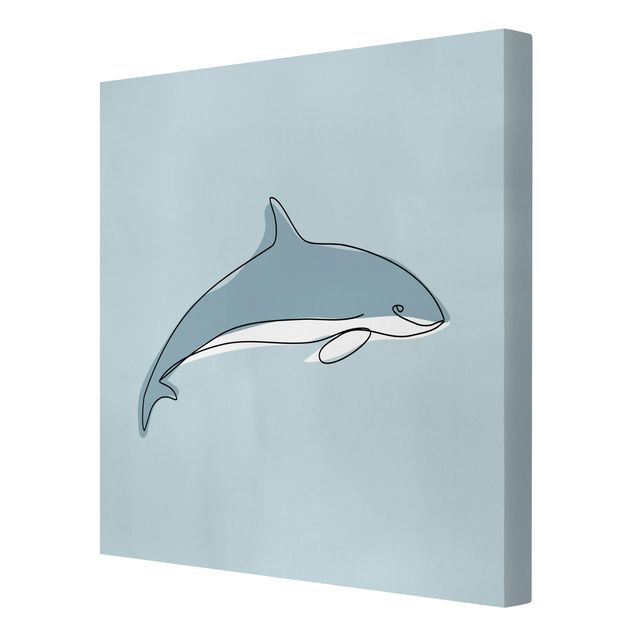 Prints modern Dolphin Line Art