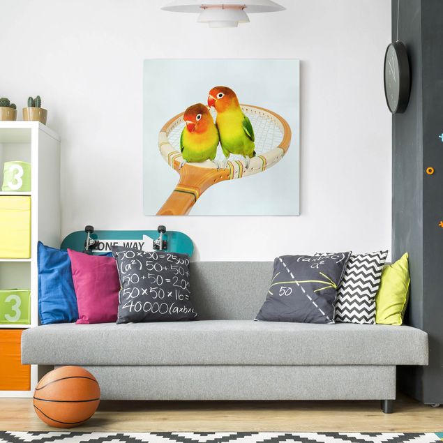 Canvas birds Tennis With Birds