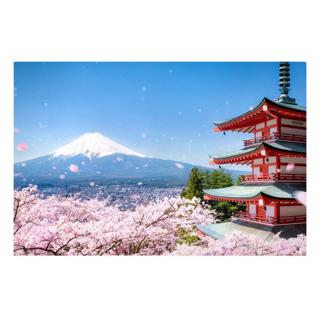 Asian prints Chureito Pagoda And Mt. Fuji