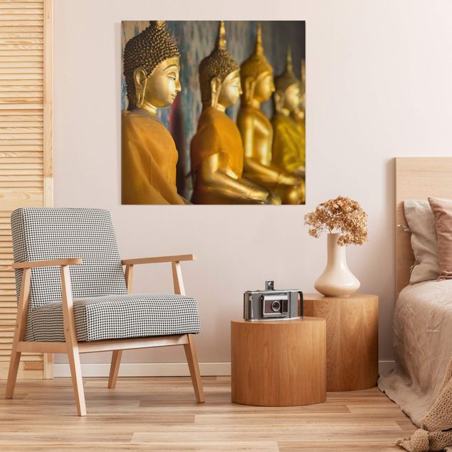 Canvas Asia Golden Buddha Statue