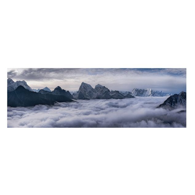 Canvas black and white Sea Of ​​Clouds In The Himalayas