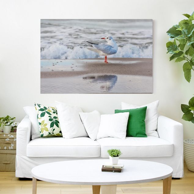 Landscape wall art Seagull On The Beach In Front Of The Sea
