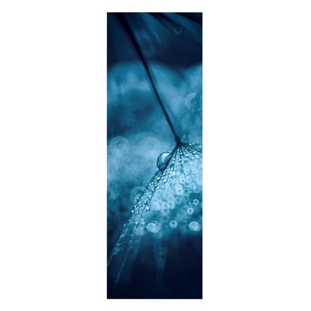 Modern art prints Blue Dandelion In The Rain
