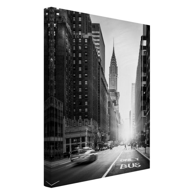 Black and white canvas art Lively New York