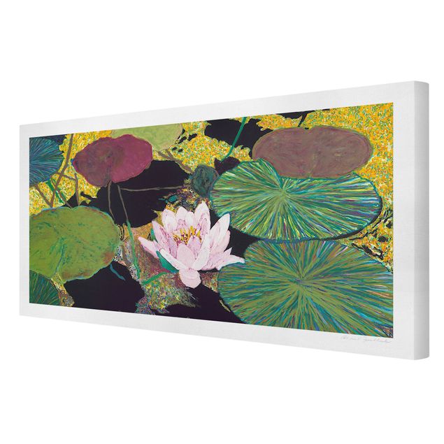 Prints multicoloured Lily With Leaves