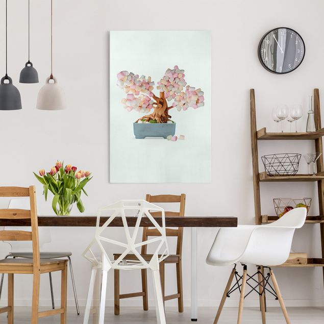 Canvas art prints Bonsai With Marshmallows
