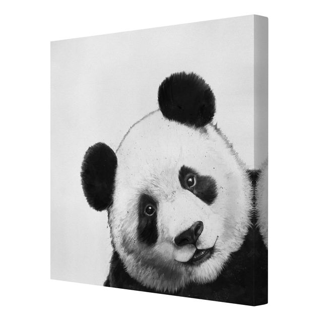 Black and white canvas art Illustration Panda Black And White Drawing