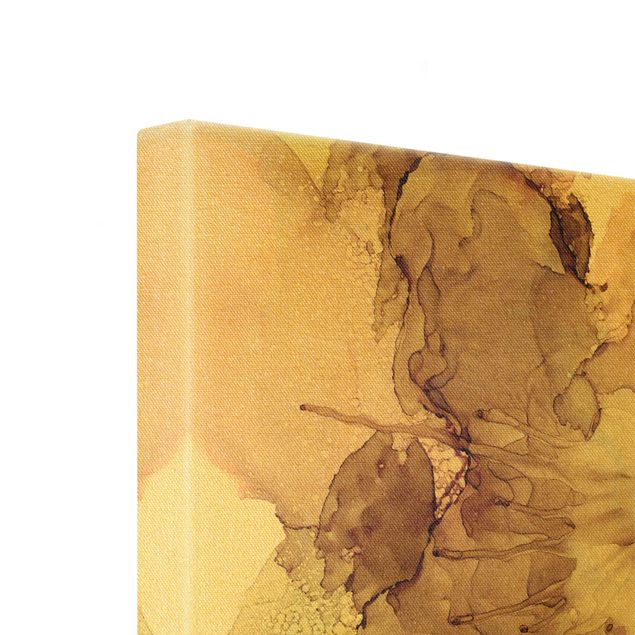 Canvas wall art Golden Brown Explosion I