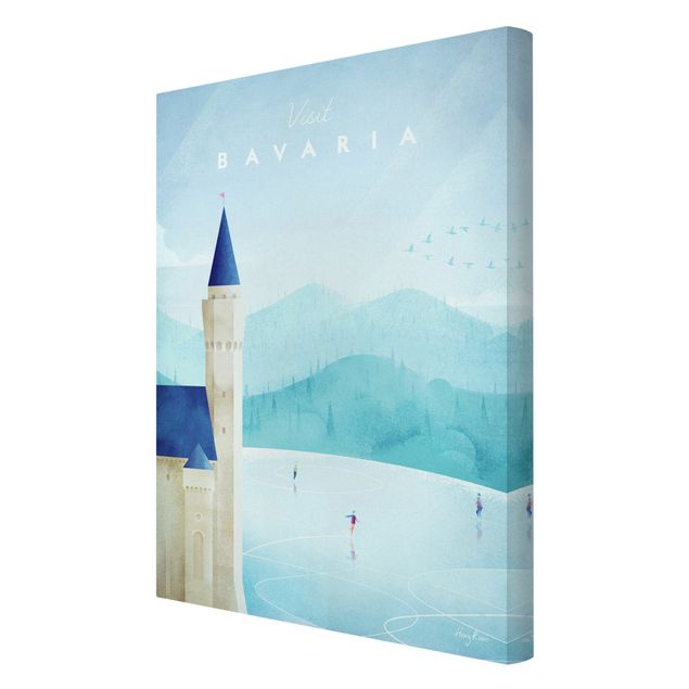 Prints blue Travel Poster - Bavaria