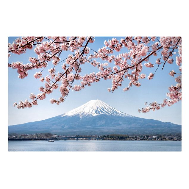 Asian prints Cherry Blossoms With Mt. Fuji