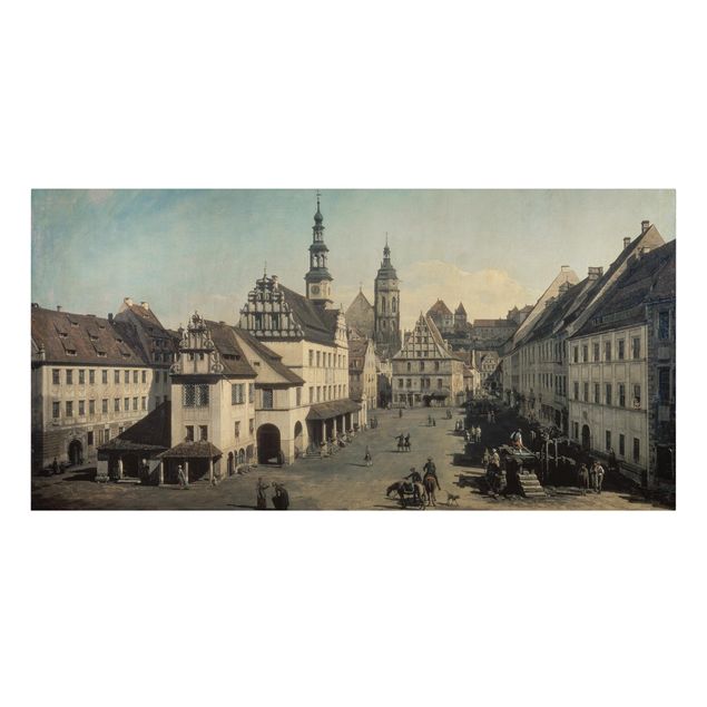 Baroque painting Bernardo Bellotto - The Market Square In Pirna
