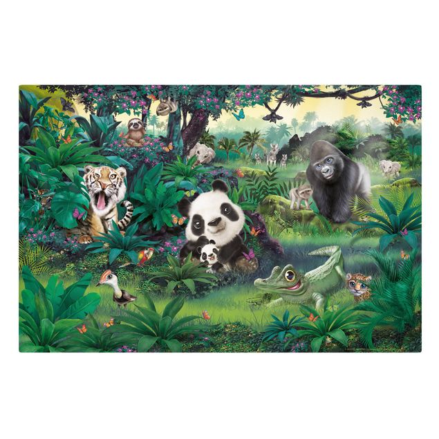 Monkey canvas Jungle With Animals