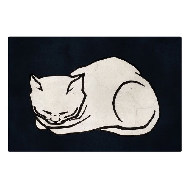 Canvas art prints Sleeping Cat Illustration