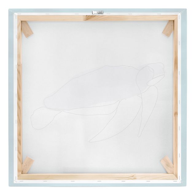 Canvas prints animals Turtle Line Art