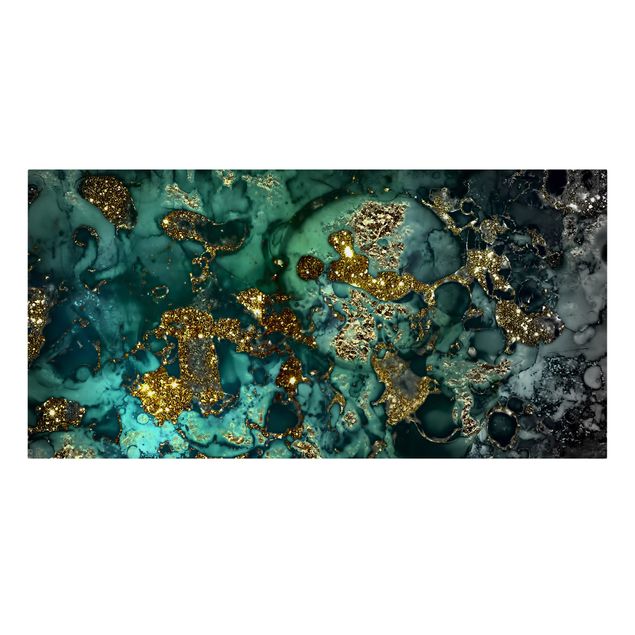 Art prints Golden Sea Islands Abstract