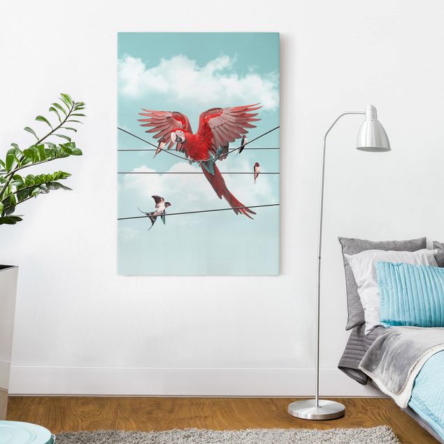 Canvas prints birds Sky With Birds