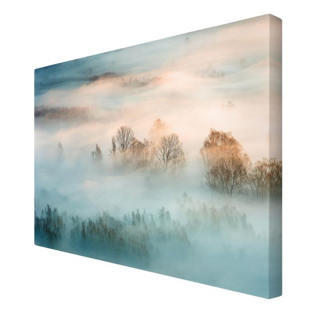 Landscape canvas wall art Fog At Sunrise