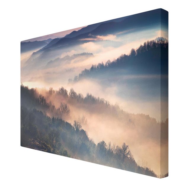 Mountain canvas art Fog At Sunset