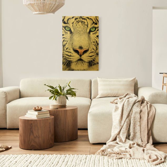 Cat canvas art White Tiger