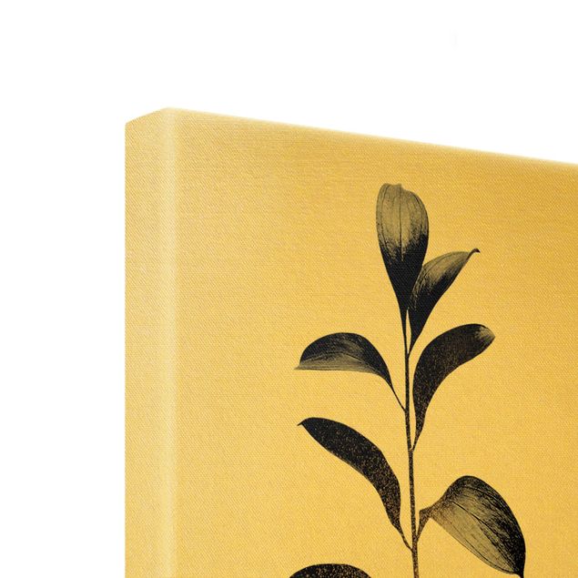 Wall art prints Graphical Plant World - Gold And Grey