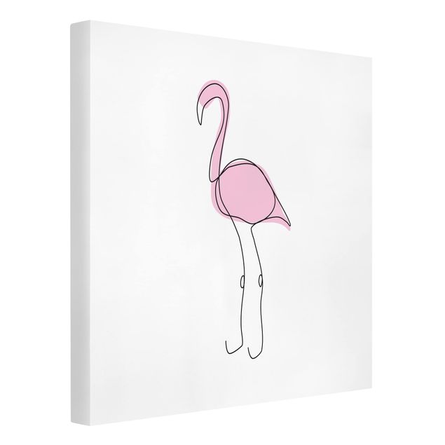 Animal wall art Flamingo Line Art