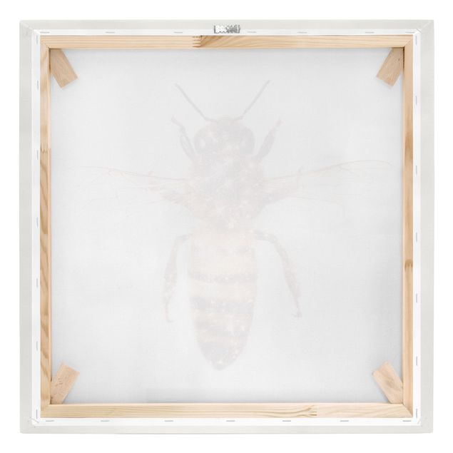 Wall art prints Bee With Glitter