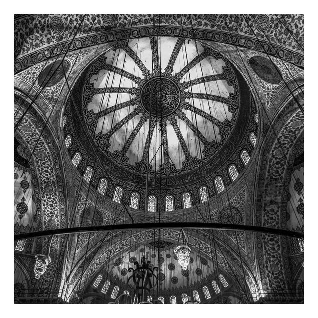 Prints black and white The Domes Of The Blue Mosque