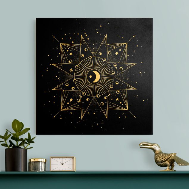 Vintage posters Astrology Moon Magic Black