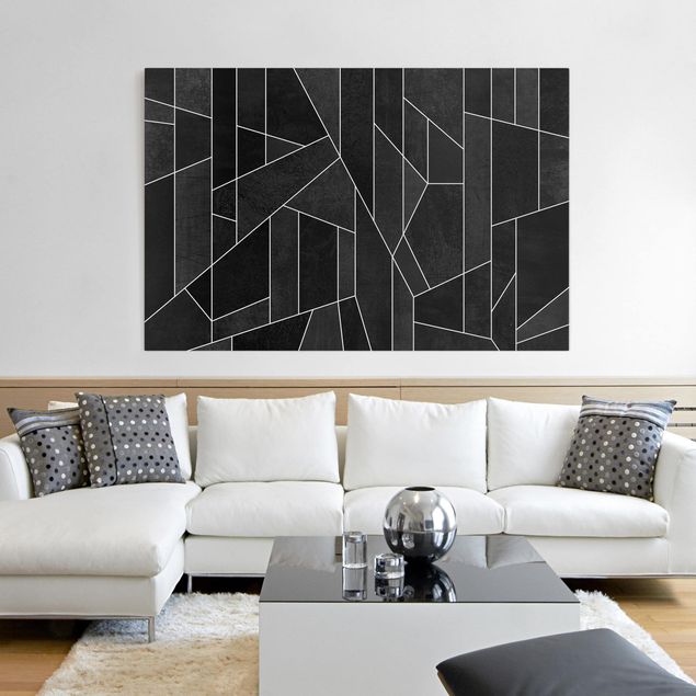 Art posters Black And White Geometric Watercolour