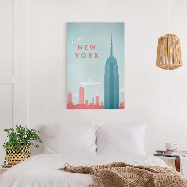 New York skyline canvas Travel Poster - New York